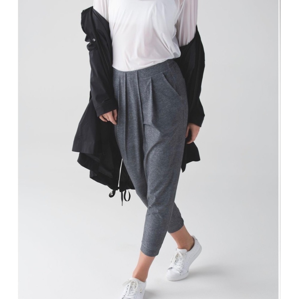 Lululemon &go Keepsake Pant Heathered Texture Gray Deep Coal Women's Size 10